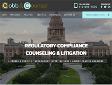 Tablet Screenshot of cobbxcounsel.com